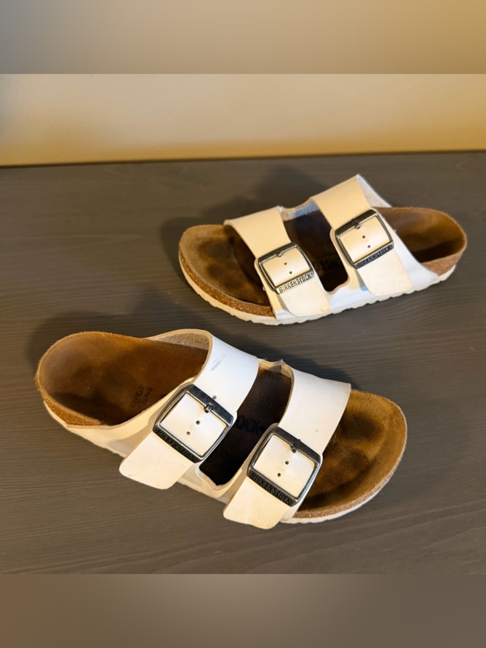 Birkenstock Arizona White Two-Buckle Sandals - Picture 3 of 12